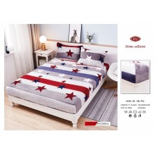 Set Husa de pat Cocolino cu elastic si 2 fete de perna pentru pat dublu 180 x 200 cm American style