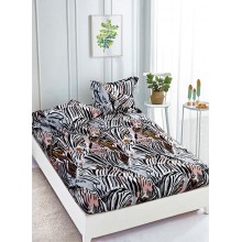 Set Husa de pat Cocolino cu elastic si 2 fete de perna pentru pat dublu 180 x 200 cm Abstract