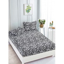 Set Husa de pat Cocolino cu elastic si 2 fete de perna pentru pat dublu 180 x 200 cm Animal print