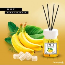Parfum de camera cu betisoare EYFEL 120 ml aroma Banane / Muz